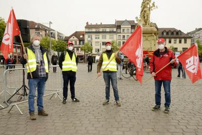 IG BAU am 1. Mai 2021 in Mannheim